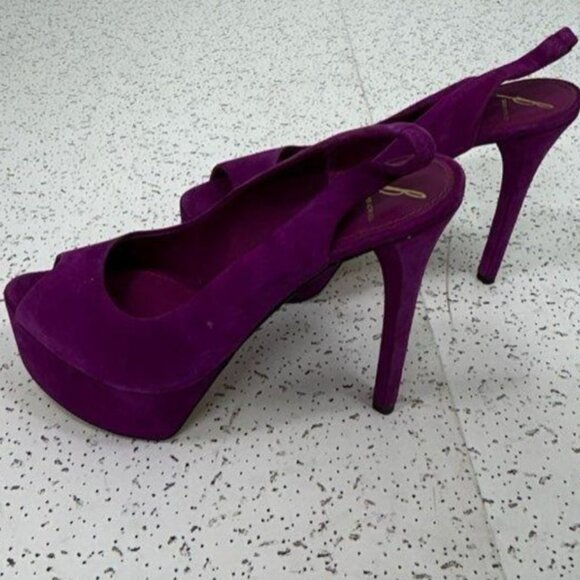 Brian Atwood Peep-Toe Slingback Heels – Size 9.5, Platform Glam - Picture 3 of 7